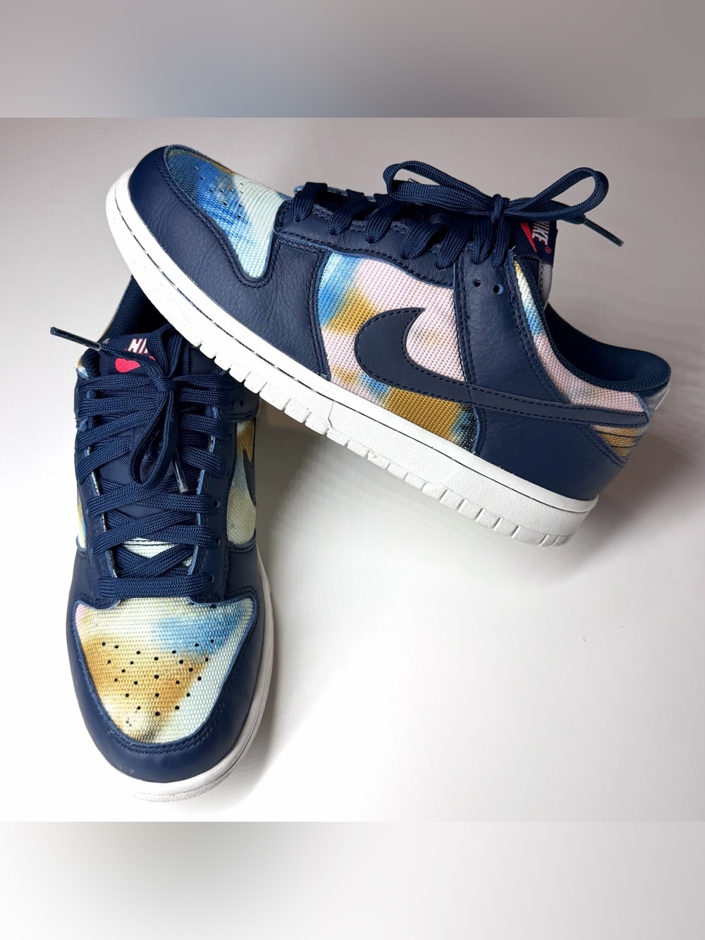 Nike Dunk Low Retro PRM Graffiti Navy White Kids Size- 6.5 Y